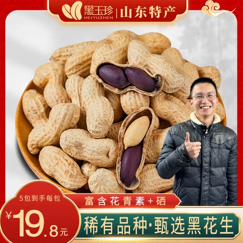 黑玉珍炒货山东黑花生富硒多味