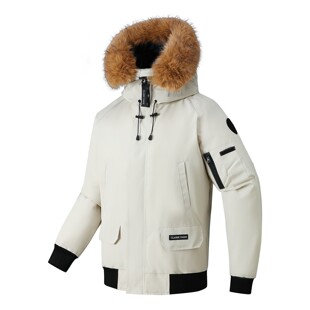 新款加厚保暖羽绒棉服男短款冬季夹克青年男女同款毛领冬装上衣