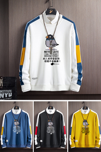 Y121*P30 圆领卫衣男春秋潮ins潮牌宽松大码衣服薄款休闲外套图片