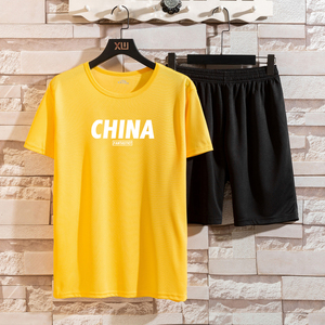 健身服短袖男透气训练健身跑步运动锻炼套装夏季薄款衣服t恤潮P26图片