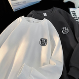 AT15*P35重磅华棉美式潮牌刺绣卫衣男宽松春秋季休闲百搭圆领上衣，男装卫衣，星座414A（原B215）