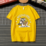 604*P20猫和老鼠t恤男ins潮短袖上衣宽松韩版百搭2021新款，男装T恤，星座414A（原B215）