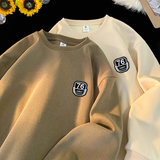 AT15*P35重磅华棉美式潮牌刺绣卫衣男宽松春秋季休闲百搭圆领上衣，男装卫衣，星座414A（原B215）