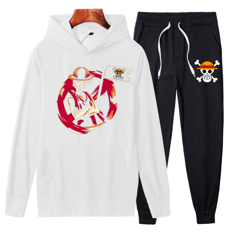 YD24P70海贼王秋季衣服卫衣男套装青少年潮流宽松加绒衣服,男装卫衣,星座414A（原B215）