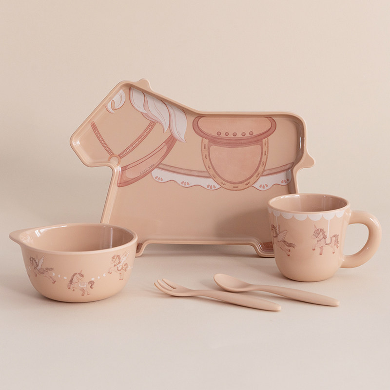 ZICCOKIDS设计师原创旋转木马系列儿童餐具套装礼盒宝宝辅食碗盘,餐饮具,盘,淘宝优惠券,粉丝福利购,淘宝优惠卷