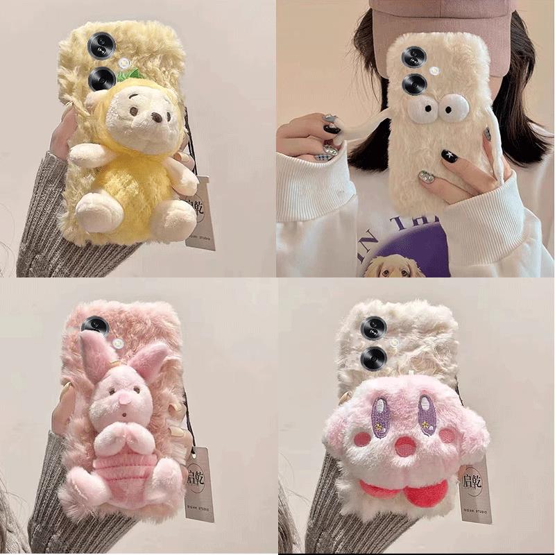 适用oppoA6pro手机壳A5活力版/A3活力版/A2x毛绒A1x秋冬A58x潮A97卡通A96新款A95全包A93s卡通可爱PLN110可爱