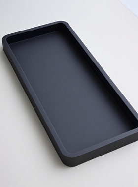 乌金石整块石头假山盆景盆栽盆长方形花盆吸水石浅盆室内桌面摆件