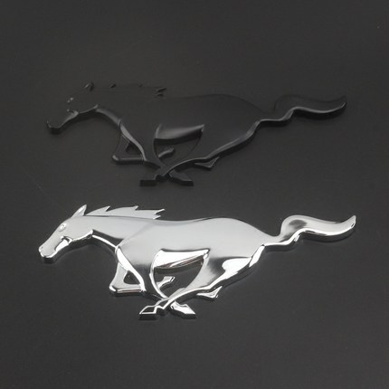 适用2.3T野马前中网标中网马标电镀标前脸中网车标前标志原车尺寸