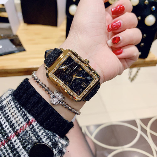 GUESSU0841L1M盖斯黑金手表女