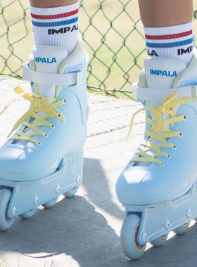 正品Impala Lightspeed Inline 溜冰鞋天蓝色直排专业轮滑鞋女子