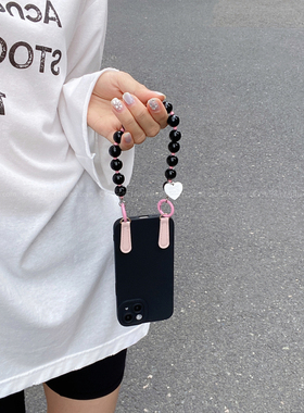 撞色高级一下~甜酷ins风简约手机壳适用荣耀300/200/100珠珠手提链magic7/6小众x50防摔软壳x6070i全包保护套