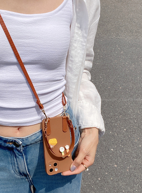 谁动了我的奶酪~ins韩系可爱立体小刀叉适用荣耀300/200/100手机壳magic7/6斜挎手提绳x50新款x6070i全包防摔