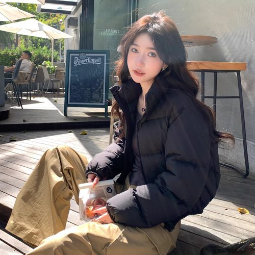 短款新款三防羽绒棉服女宽松加厚立领小个子面包服ins潮
