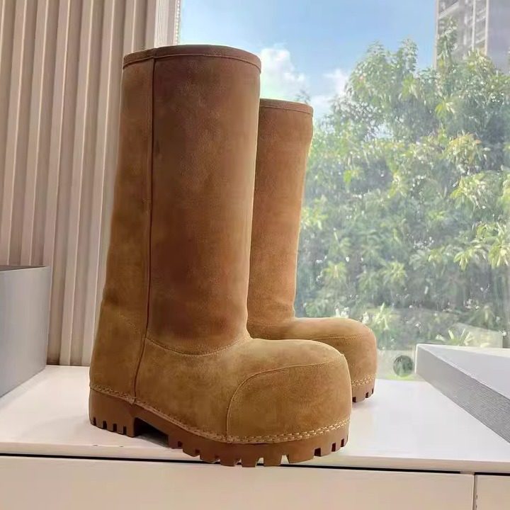 thumbnail for Women's Thick-Soled Snow Boots with Height Increase of 25, New Winter Non-Slip Boots, Short, Mid-Length, and Long Wool Integrated Snow Cotton Shoes