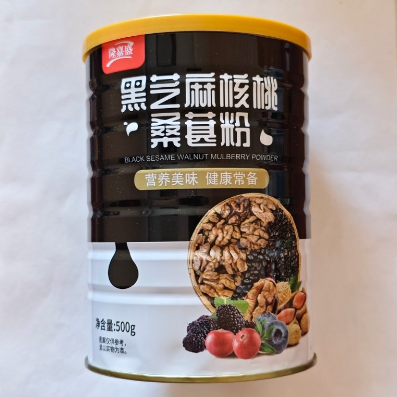 限量促销买1发2桶隆嘉盛黑芝麻核桃桑葚粉500克