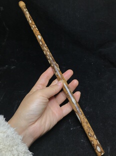 稀缺白花纹老料梅鹿竹香筒料 文玩斑竹手把件梅鹿竹扇骨料吹火筒