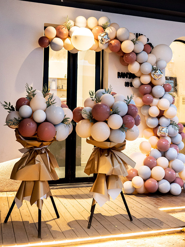 开业气球花篮国庆开业门口装饰店铺周年庆搞活动场景布置