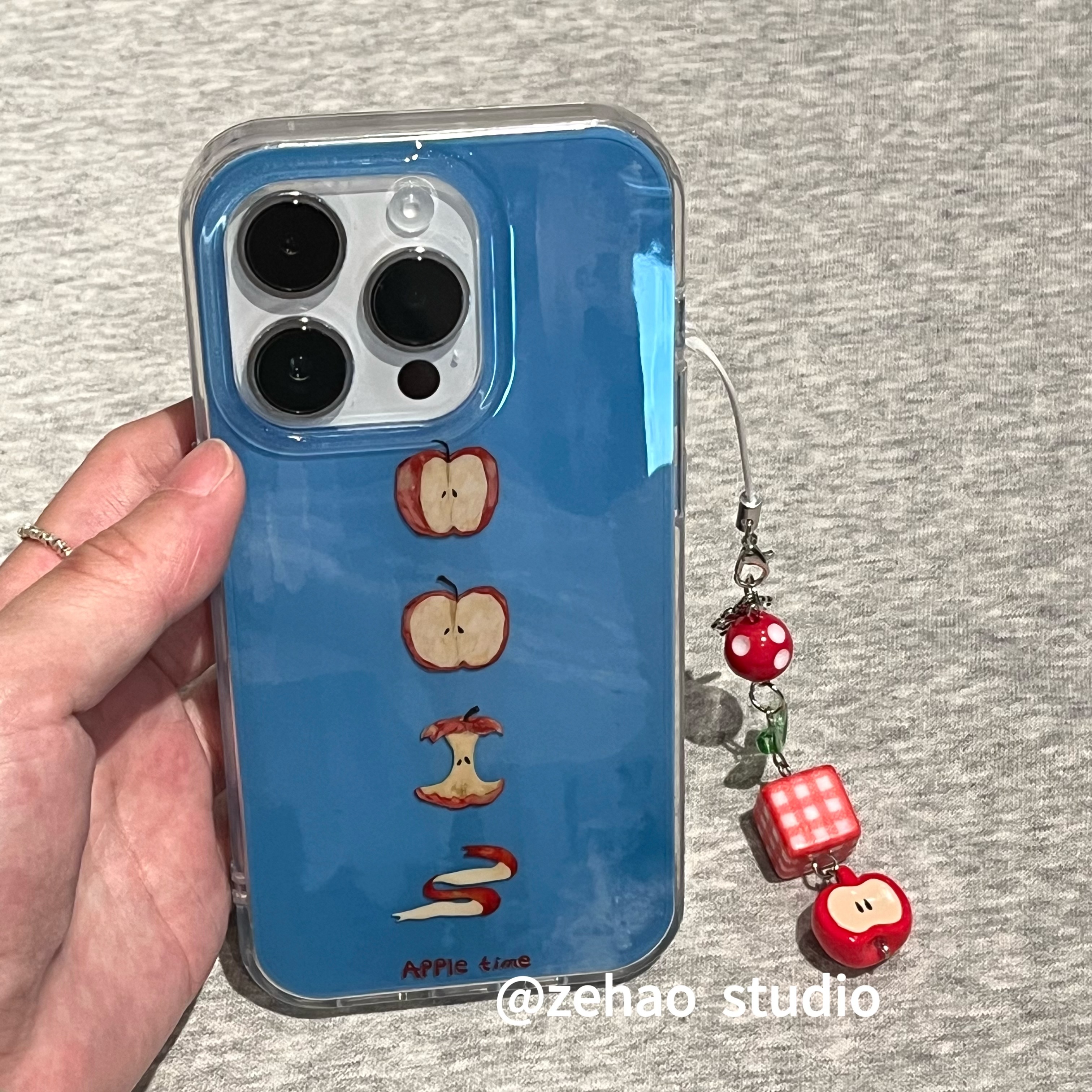 ZEHAO*ins复古涂鸦竖排苹果双层印花韩系14适用iphone17promax苹果16pro手机壳苹果16/15软16Promax保护套1女