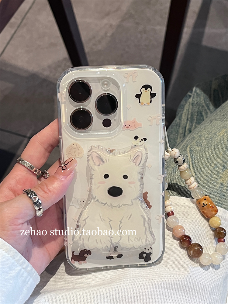 ins可爱少女奶萌公仔动物园双层适用11苹果15ProMax手机壳iPhone12全包14新款12Pro新款14Promax防摔保护套13