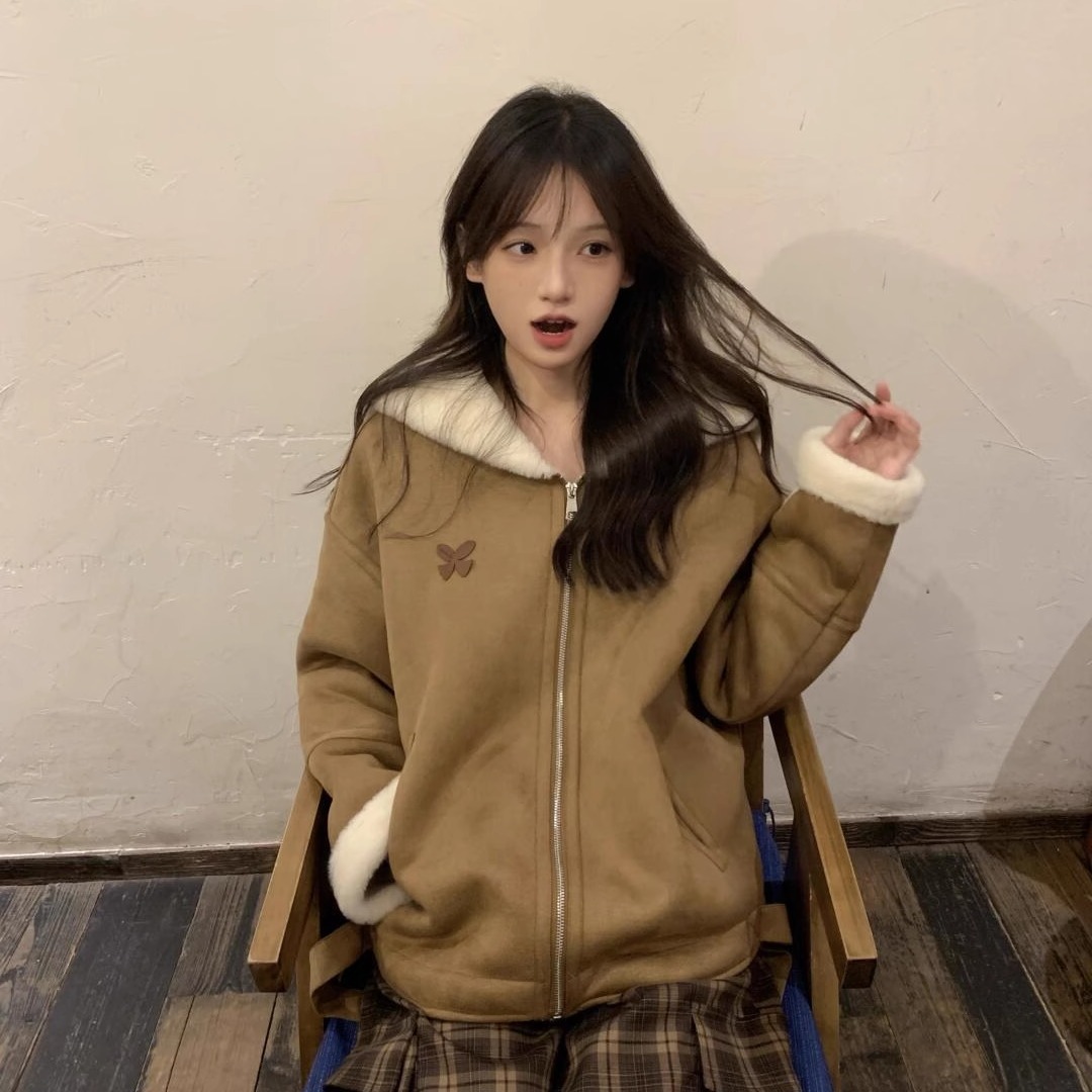 秋冬毛绒绒麂皮一体巨好