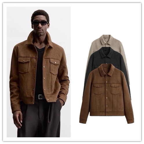 2025春秋秋新品 男装 多色选绒面质感翻领长袖夹克外套 8281290