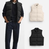 柜399 背心休闲马甲0029441 白色拉链棉服立领无袖 秋冬新品 男装