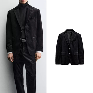 单排扣灯芯绒修身 男装 西装 外套休闲西服 800 2025冬季 5937485 新品