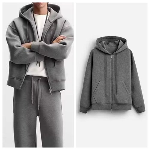 秋冬新品男装舒适型落肩宽松科技面料连帽卫衣 1437312