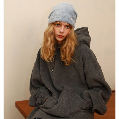 逆光宽松摇粒绒中性连帽卫衣