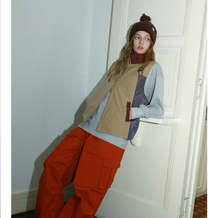 NEATO逆光女装新品 工装迷彩伞兵裤中性复古红户外休闲裤山系穿搭