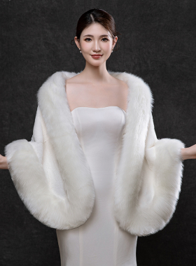 保暖冬季旗袍外搭加厚结婚礼服