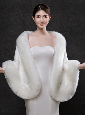 保暖冬季旗袍外搭加厚结婚礼服