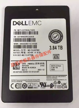 DELL EMC PM883a 3.84T SATA SSD 6Gb 05TVXD MZ-7LH3T8C固态硬盘