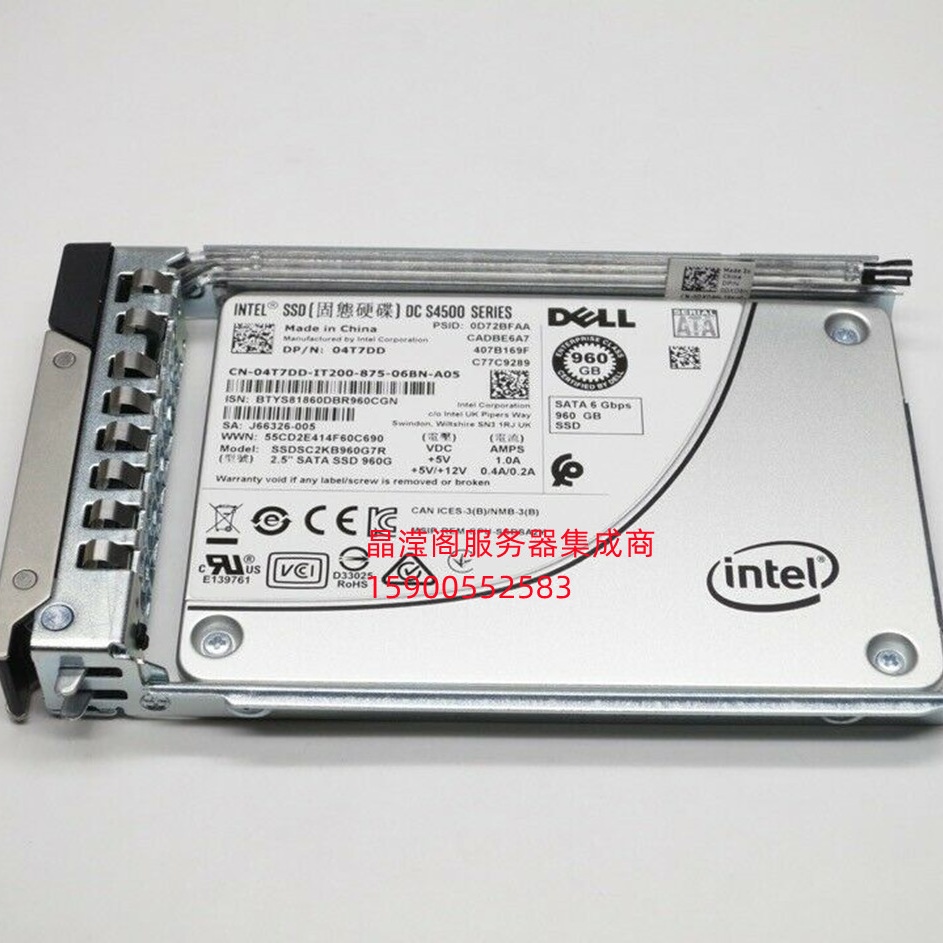 DELL R730XD R740XD R940xa R750XS 960G 2.5 SATA SSD 固态硬盘