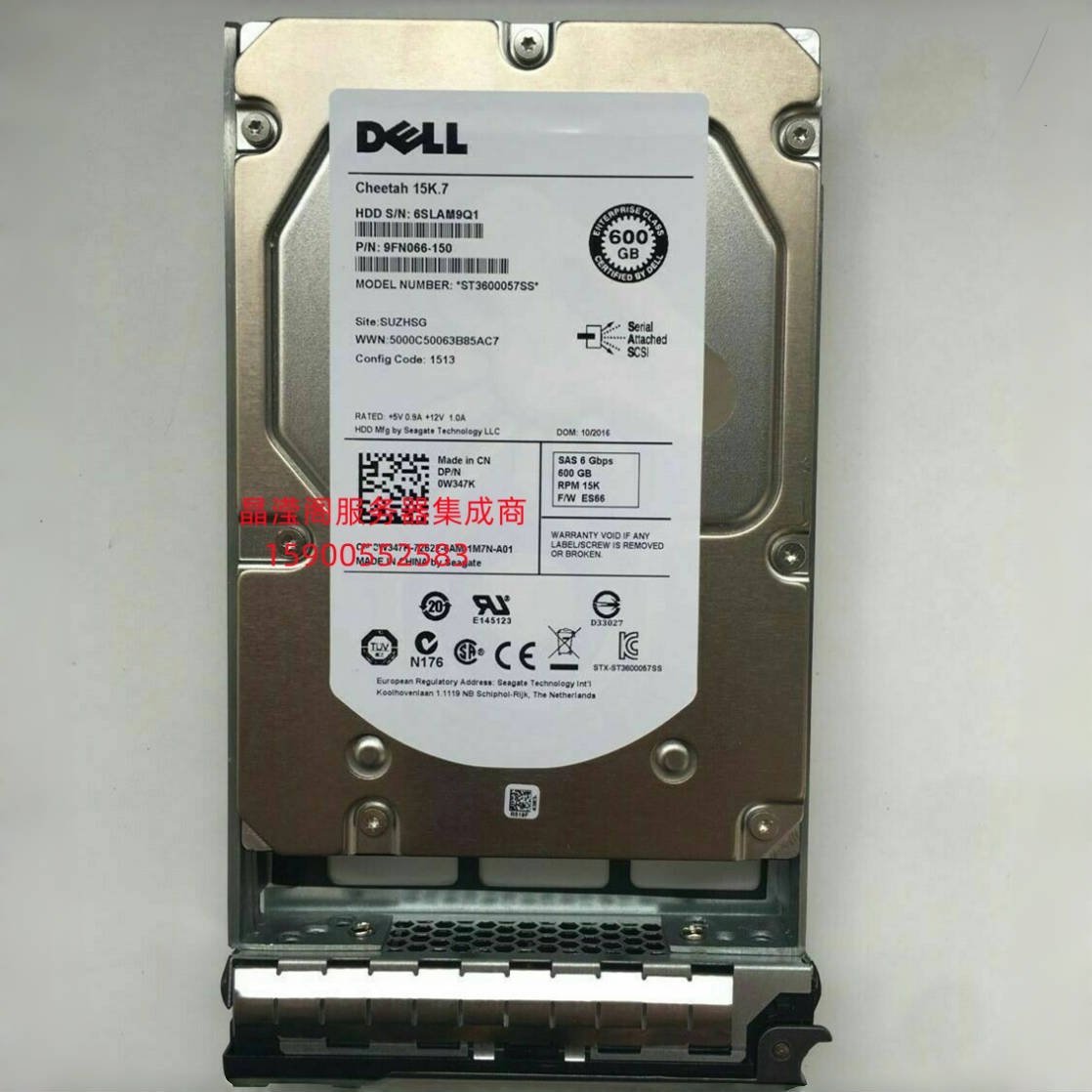 DELL MD1400 MD3220I MD3260 MD3260I 600G 15K 3.5 SAS 储存硬盘