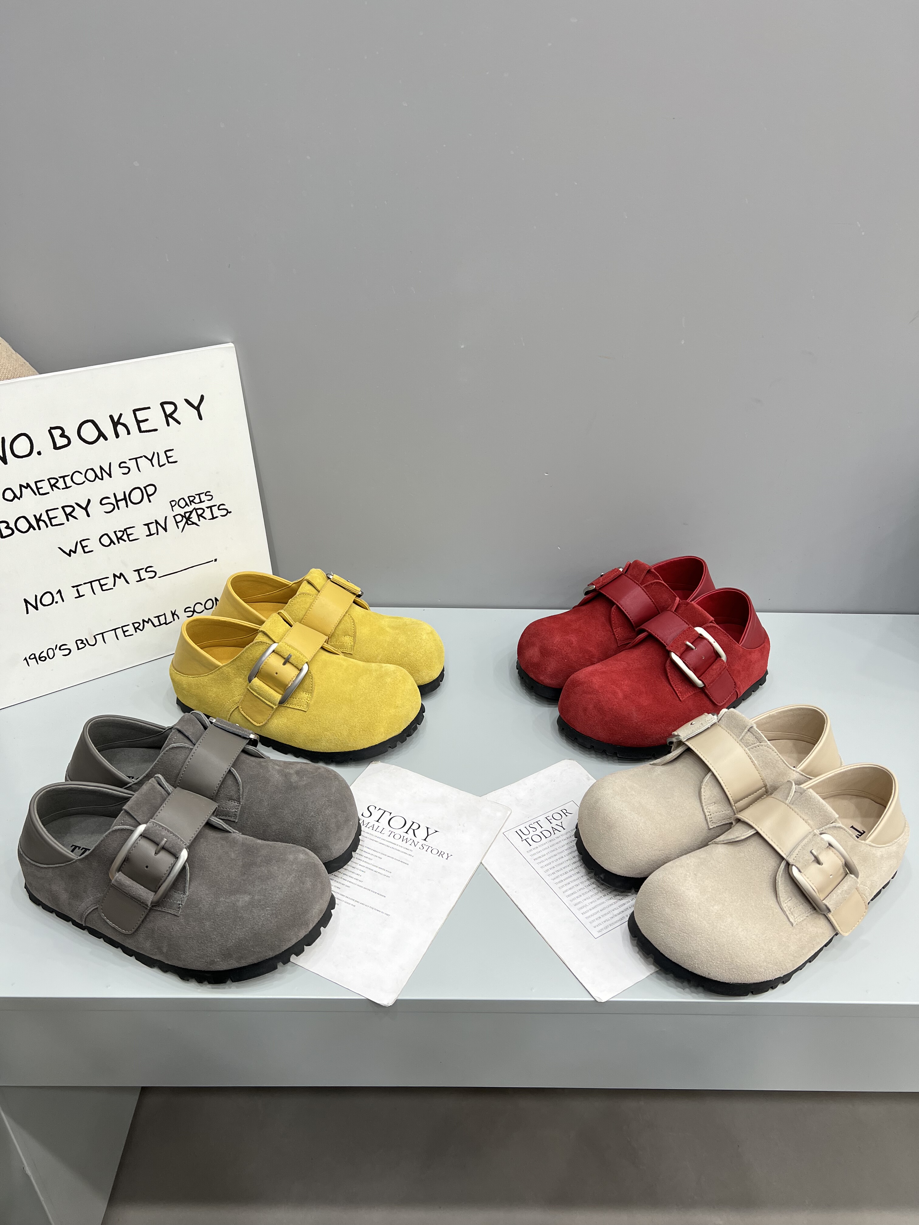 真皮厚底勃肯鞋女鞋2026春季复古百搭一脚蹬懒人豆豆鞋休闲乐福鞋,女鞋,乐福鞋（豆豆鞋）,淘宝优惠券,粉丝福利购,淘宝优惠卷