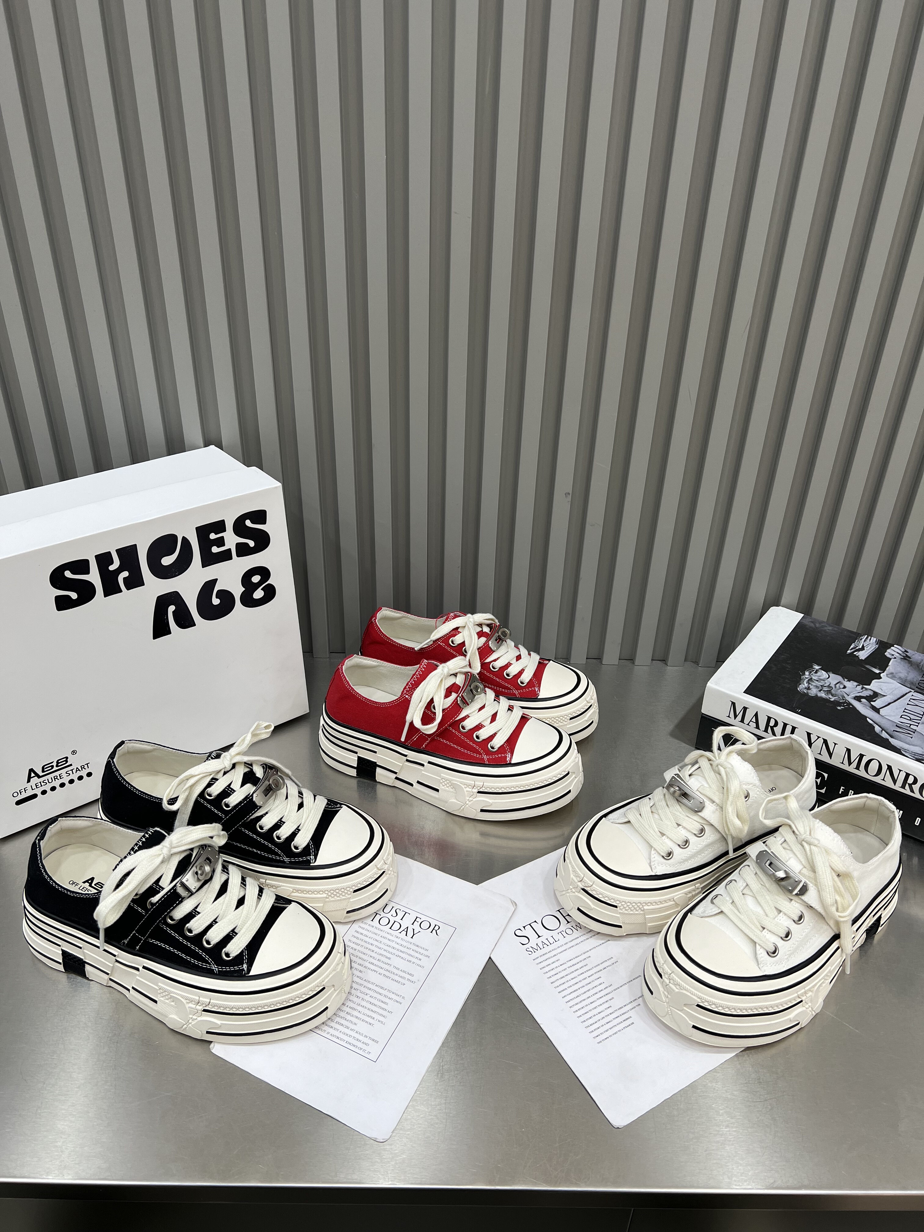 韩版时尚系带厚底帆布鞋女2026春季百搭休闲运动板鞋增高松糕单鞋,女鞋,时尚休闲鞋,淘宝优惠券,粉丝福利购,淘宝优惠卷