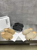 百搭增高休闲一脚蹬懒人包头半拖鞋 欧货真皮厚底勃肯鞋 女2026新款