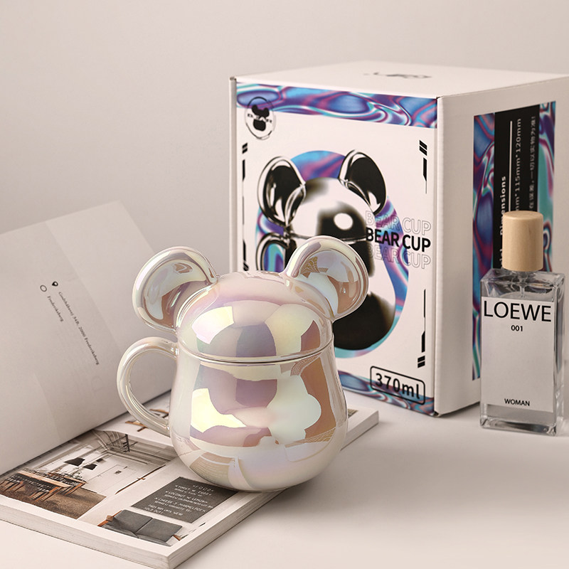 贝汉美暴力熊杯子陶瓷马克杯家用水杯高颜值办公室咖啡杯生日礼物