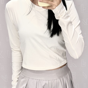 健身跑步罩衫 运动上衣修身 HF5323 T恤莫代尔短款 Nike耐克女子长袖