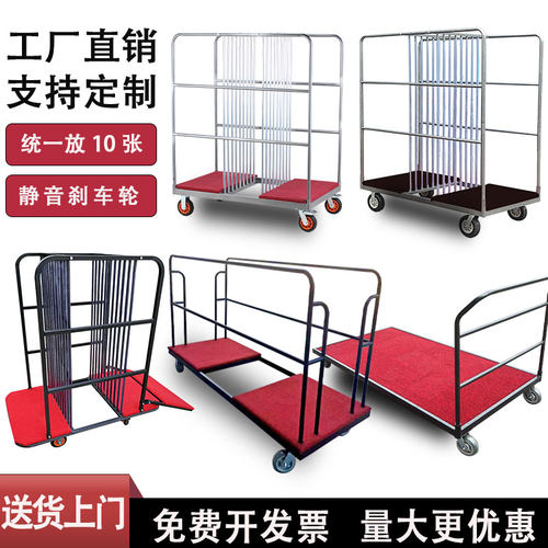 酒店餐厅专用加厚转盘车手推玻璃