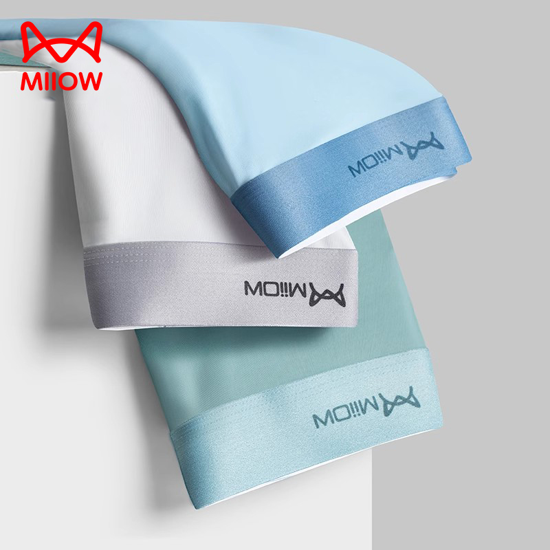 猫人男士冰丝无痕舒适平角裤