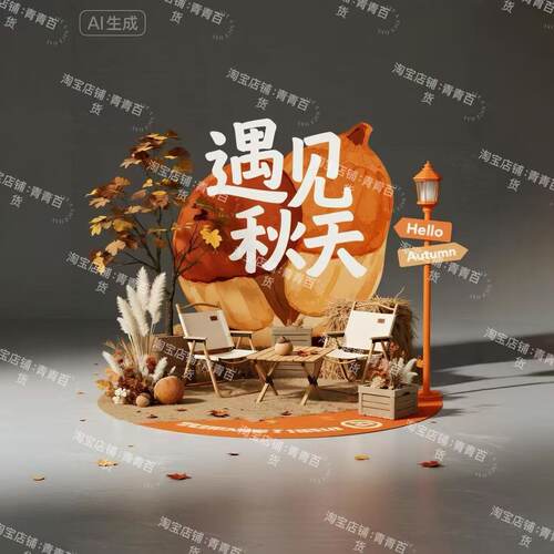 秋季露营风美陈布置营地氛围美陈