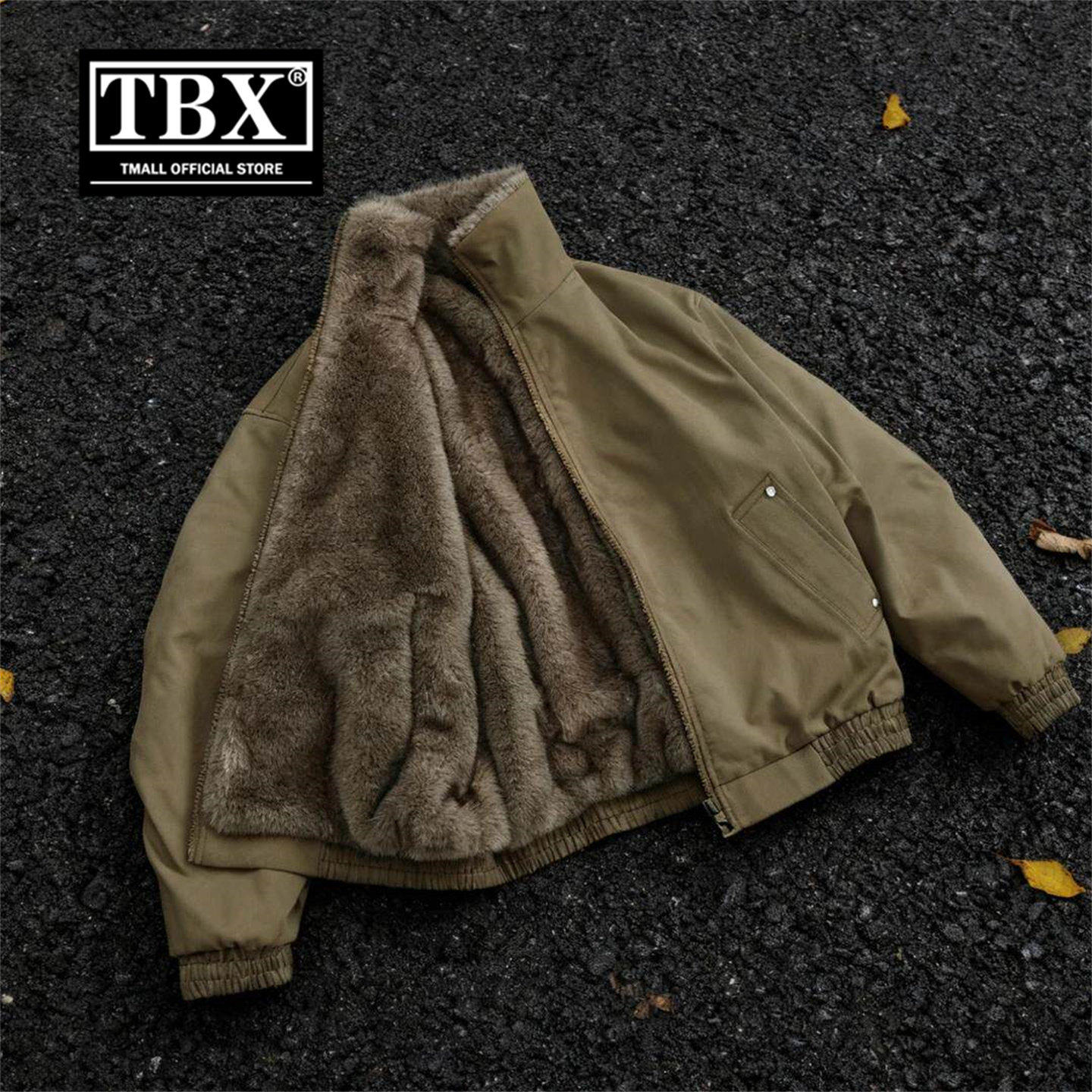 银蓝狐座山雕棉服外套男士2026新款冬装加绒加厚立领夹克男款冬季