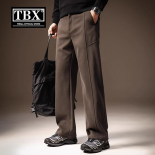 重磅针织卫裤男士2026新款冬装加绒加厚男裤直筒运动休闲裤子男款