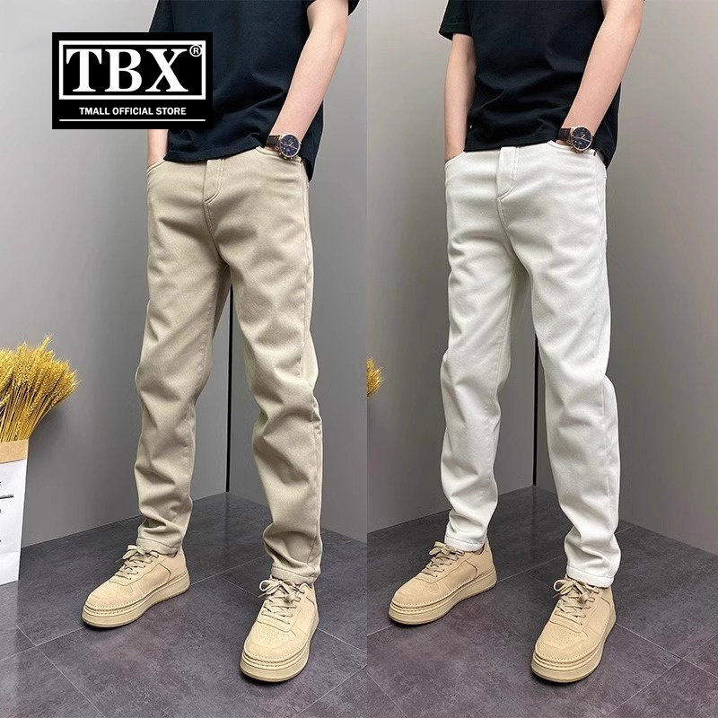 高端纯色休闲裤男士2026新款秋冬季加绒加厚男裤修身直筒裤子男款