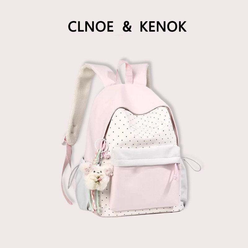Clnoe Kenok小学生书包女初高中生韩系背包旅游轻便高颜值双肩包