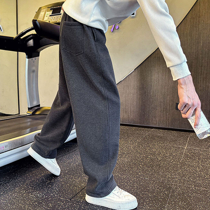 潮牌高级感重磅卫裤男秋冬季2025新款加绒加厚休闲裤运动直筒长裤,男装,卫裤,淘宝优惠券,粉丝福利购,淘宝优惠卷