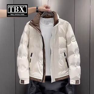 高端白鸭绒羽绒服男士冬季2026新款加厚保暖立领短款外套男款冬装