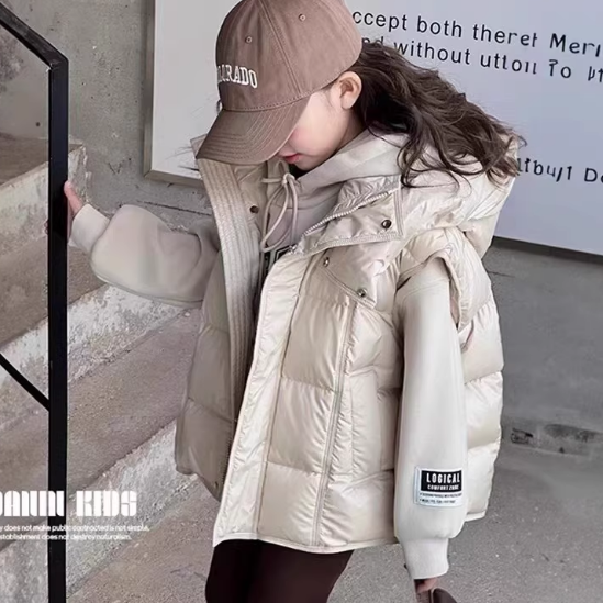 女童羽绒棉马甲冬装新款洋气女孩坎肩外套儿童中大童背心外穿棉服